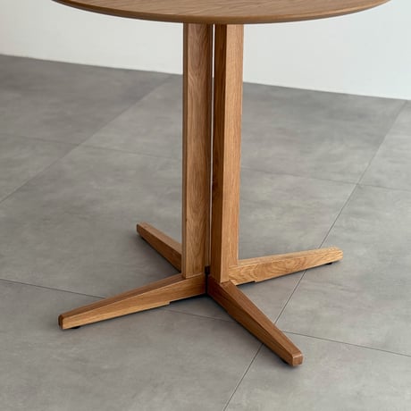 table-03205　ホワイトオーク突板天板 ラウンドテーブル 直径80cm