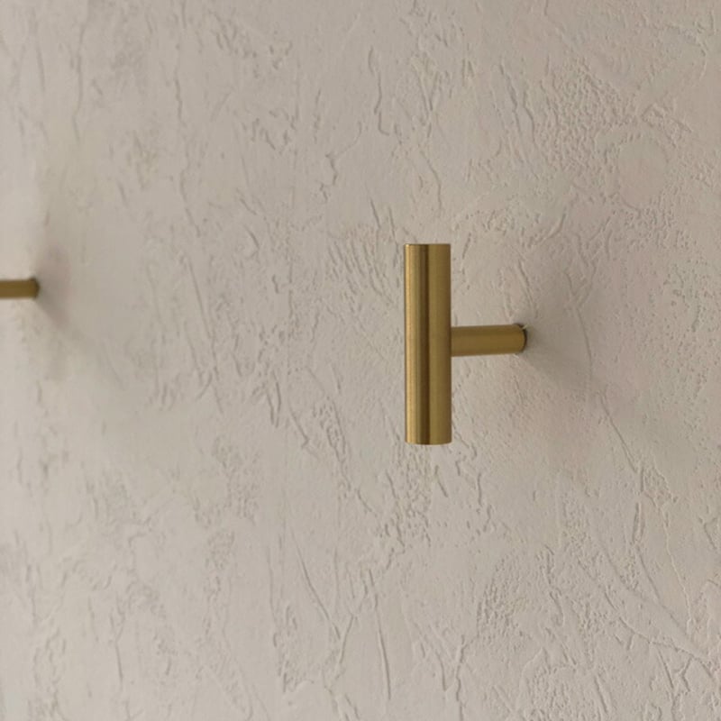 wallhook-03005 T字 真鍮 ブラス ウォールフック F 縦横兼用 1cm×5cm