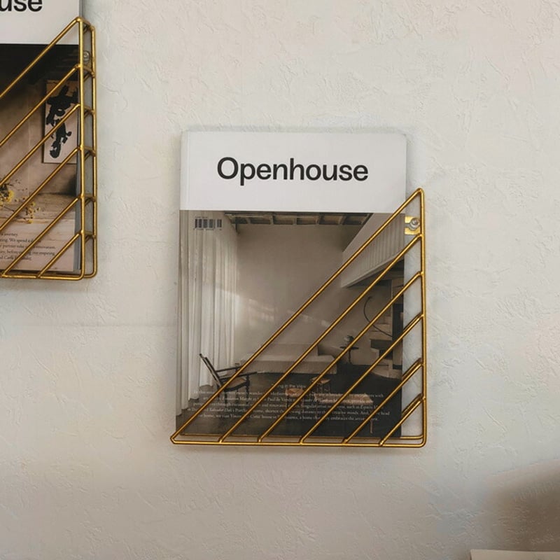 wallrack-03001 アイアン トライアングル ウォール マガジンラック