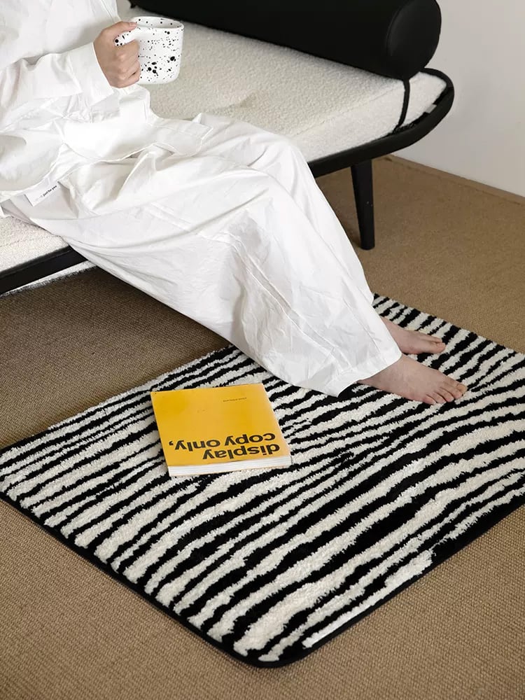 rug-03083 zebra モノトーン ラグ 40cm×70cm / 70cm×100c