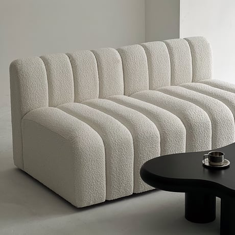 sofa-03003　受注販売　ブークレ モジュールソファ オフホワイト W75cm