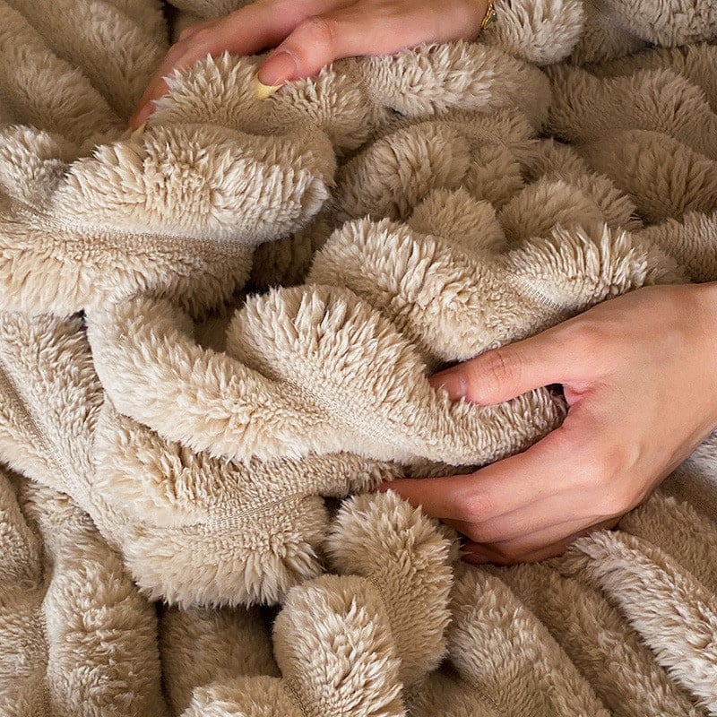 blanket-03041 Blanket ストライプ ラビットファーブランケット | ART