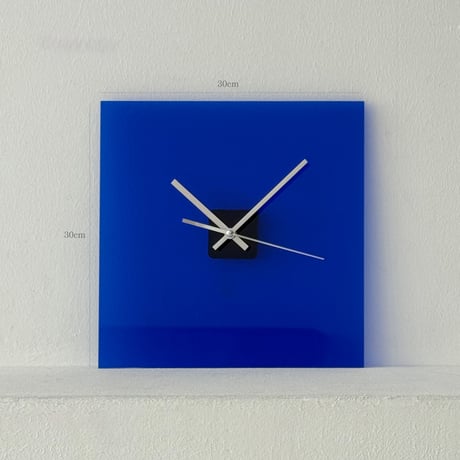 clock-03095　カラーアクリル スクエア 置き時計 静音
