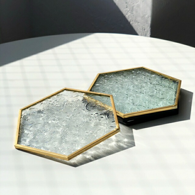 人気商品・限定商品ばかりの「超得 半額福袋」が販売開始 coaster-03020 フローラガラス コースター | ART OF BLACK 卓上用品
