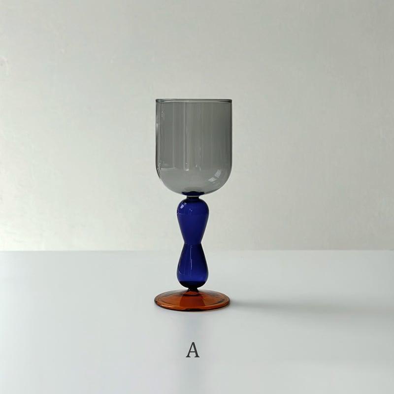 objet-03099 カラーガラス ゴブレット グラスオブジェ | ART OF BLACK