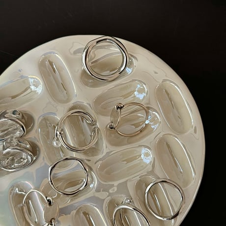 plate-03114　セラミック リングホルダーB アクセサリートレイ