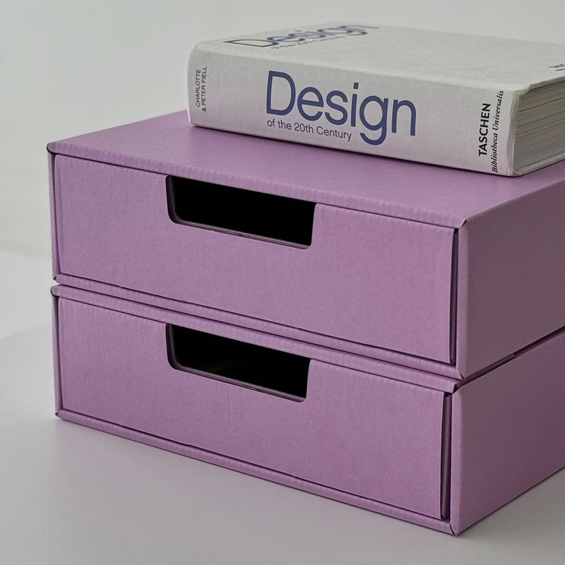 box-03055 カラー段ボール 引き出しA4ケース 同色2個セット box-03055 カラー段ボール 引き出しA4ケース 同色2個セット