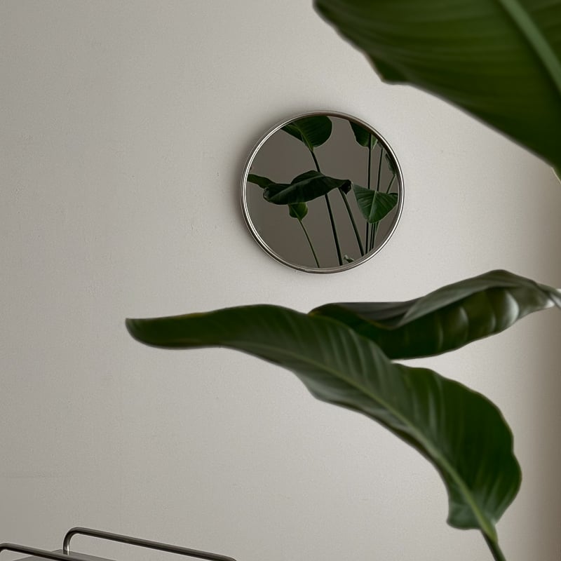 mirror-03159 ラウンド ステンレスフレーム 壁掛けミラー 40cm | ART O