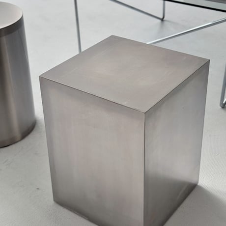 table-03166　ステンレス スクエア サイドテーブル スツール H40 W30