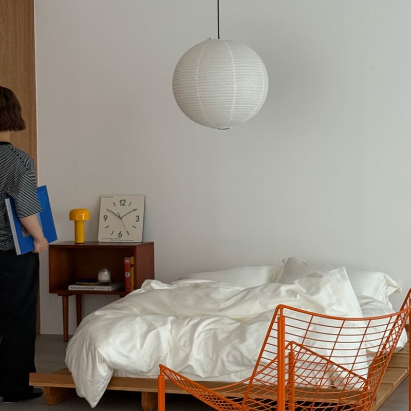 light-03383 ホワイト 細めピッチタイプ Rice Paper Shade Medi