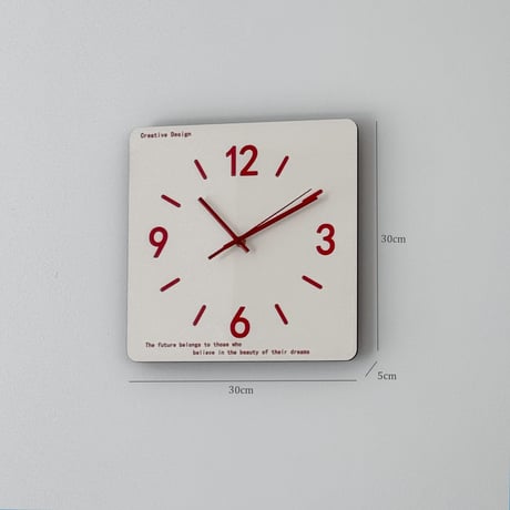 予約販売6月下旬～7月上旬頃発送予定　clock-03103　スクエア ウォールクロック 掛け時計 静音