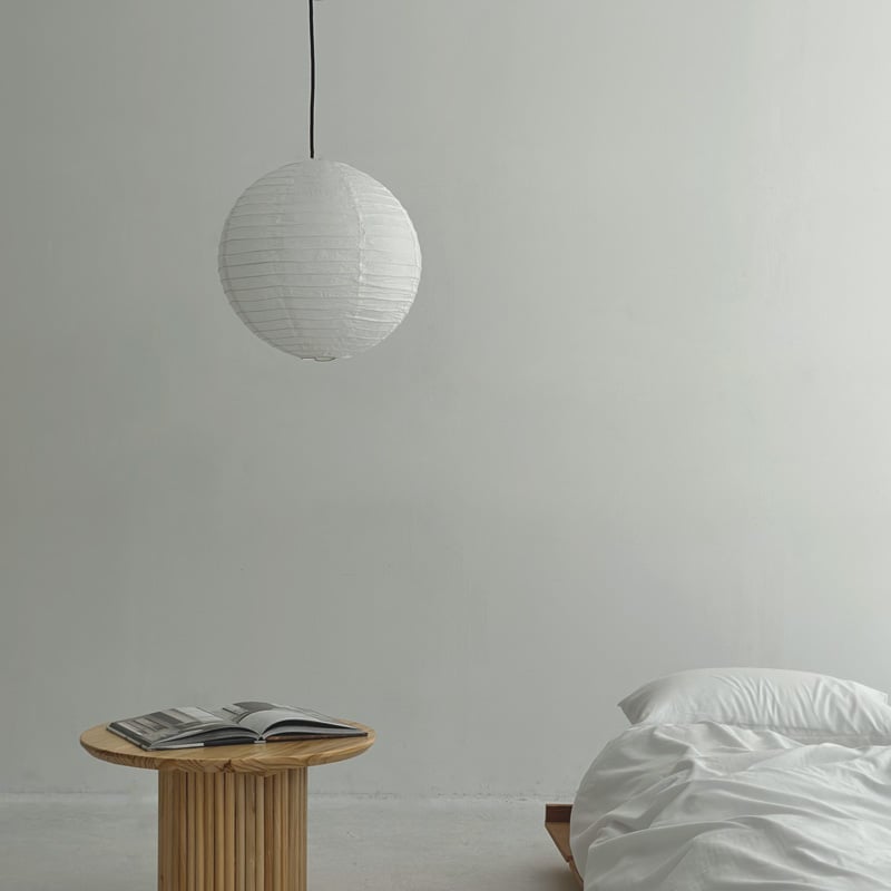 和紙ランプシェード白透ロング washi paper