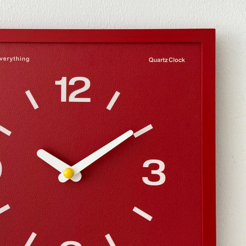 clock-03091 カラーパネル スクエア ウォールクロック 掛け時計 静音