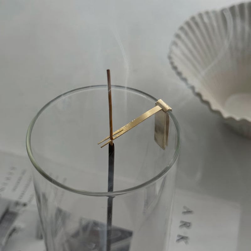 incenseholder-03060 fork 真鍮 グラスインセンスホルダー | ART