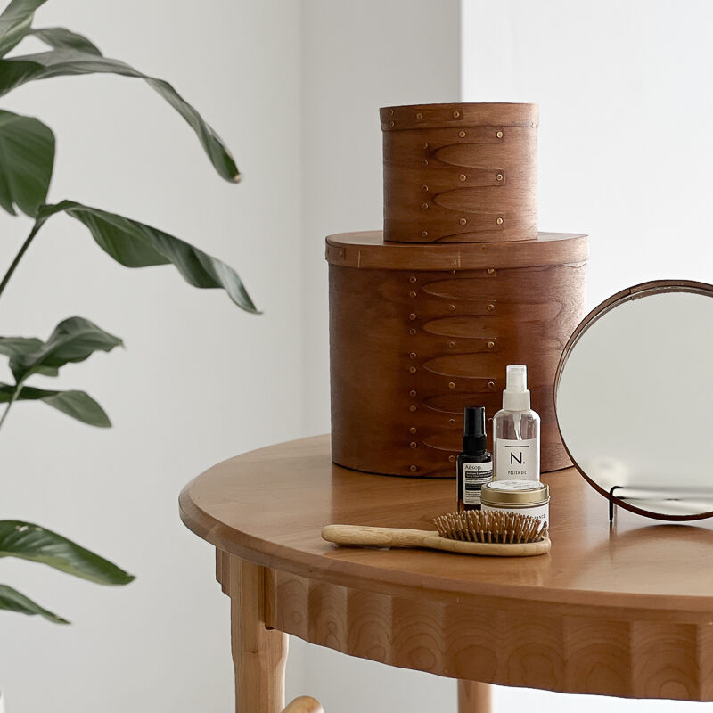 box-03030 大中小3個セット 天然木 ラウンド SHAKER BOX