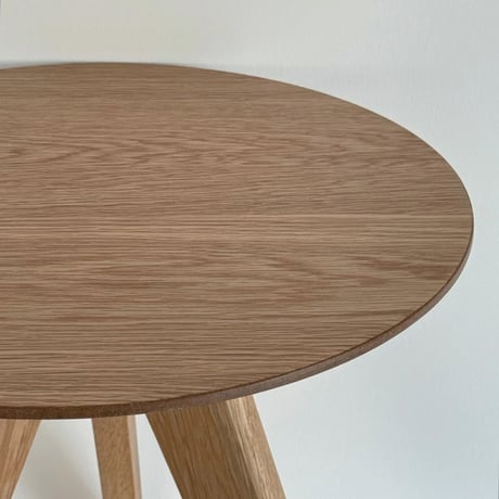 table-03185　ホワイトオーク突板天板 ラウンド サイドテーブル