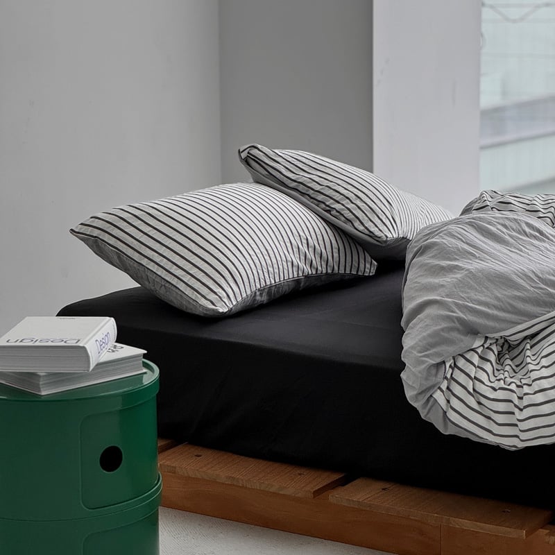 beddingsets-03012 black×white ストライプ 布団カバーセット | beddingsets-03012 black×white ストライプ 布団カバーセット |