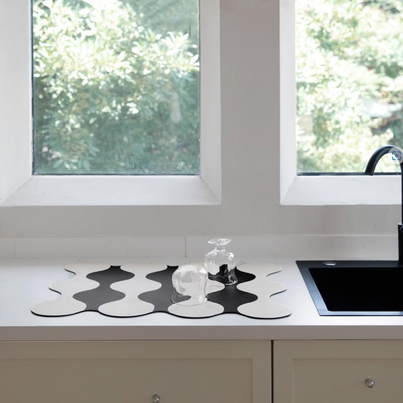 mat-03081 モノトーンデザイン 珪藻土入り吸水マット 30cm×40cm / 50cm