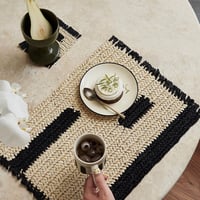 tablecloth-03067　ニュアンスブロック ペーパー ランチョンマット コースター