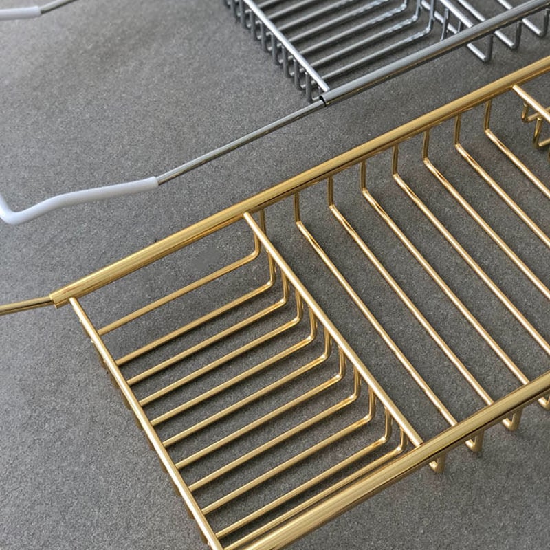 bathroom-03002 バスタブラック ステンレス 伸縮トレー 横62cm～90cm×縦