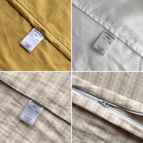 beddingsets-03118　orange×beige ストライプ 洗いざらし コットン 布団カバーセット