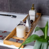 bathroom-03003　バンブー シンプル バスタブラック タイプA バスタブキャディー 横70cm×縦15cm×高さ4cm