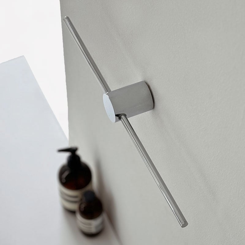 wall-03073 シルバー スライド ライン タオルハンガー 40cm | ART OF
