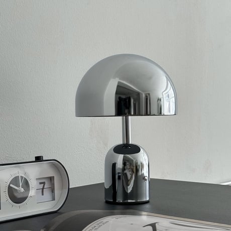 light-03140　USB シルバー マッシュルーム テーブルランプ LED