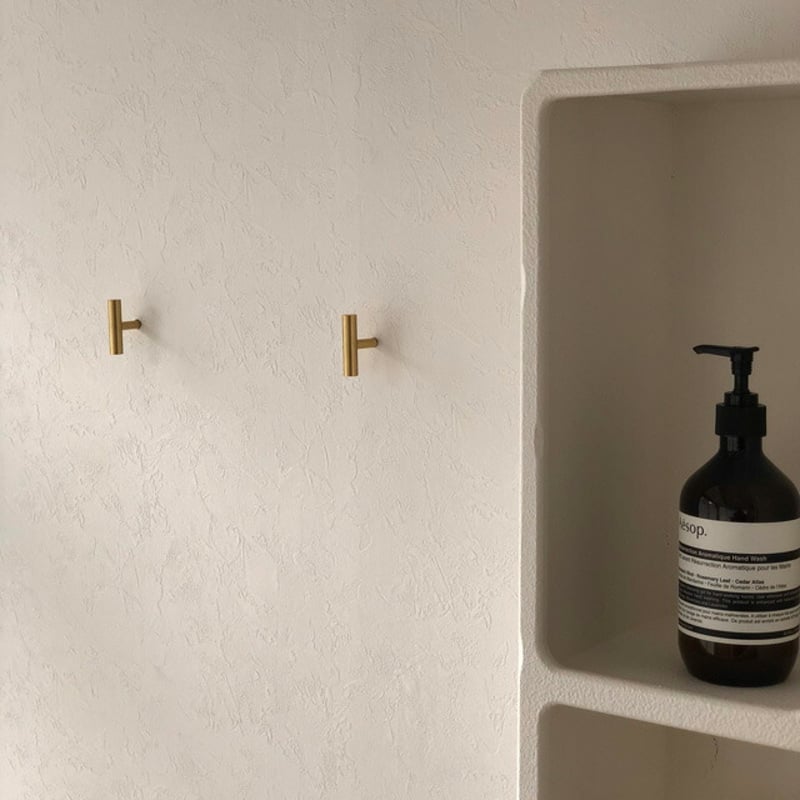 wallhook-03005 T字 真鍮 ブラス ウォールフック F 縦横兼用 1cm×5cm