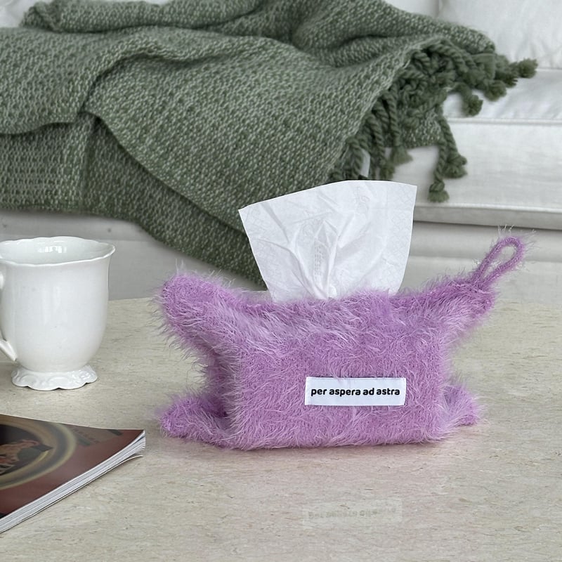 SHOKKI ティッシュケース tissuebox-03069 シャギーニット ティッシュケース | ART OF BLACK