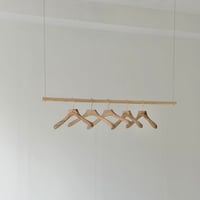 予約販売7月中旬～7月下旬頃発送予定　rack-03017　ウッド 吊り下げ ワイヤー ハンガーラック