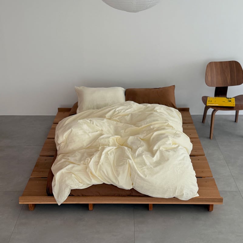beddingsets-03098 cream×brown 布団カバーセット | ART OF