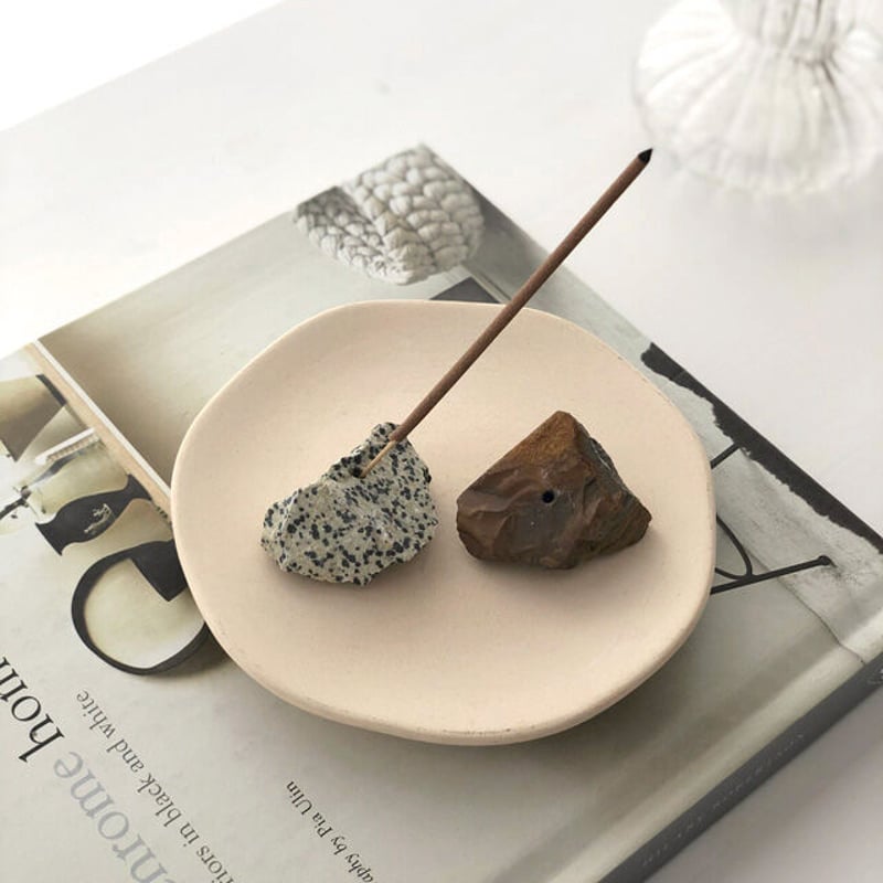 incenseholder-03042 天然石 ストーン インセンスホルダー お香立て | A