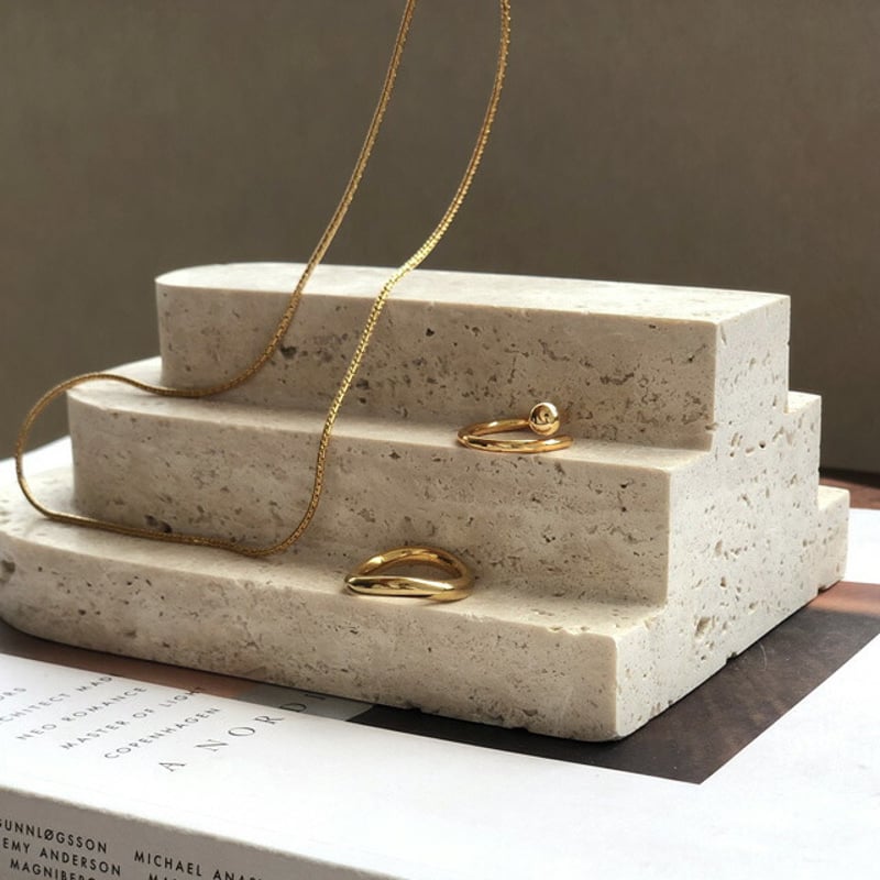 tray-03110 天然大理石 トラバーチン Rainbow アクセサリートレイ 1点