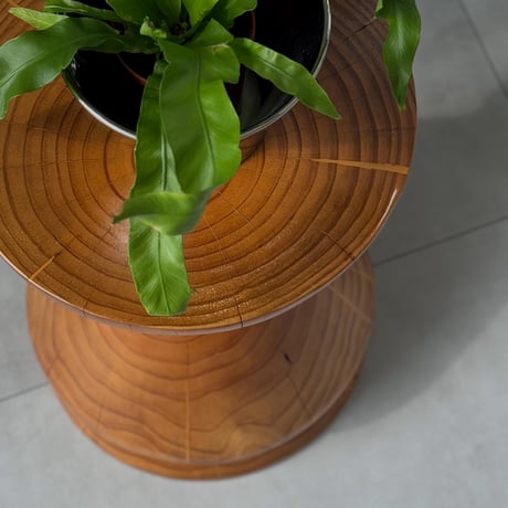 table-03187　天然木 Conical Stool 丸太スツール H45 W31