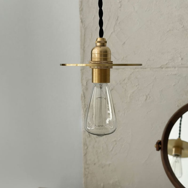 light-03210 真鍮 フラットシェード ペンダントライト 12cm 口金E17 | A