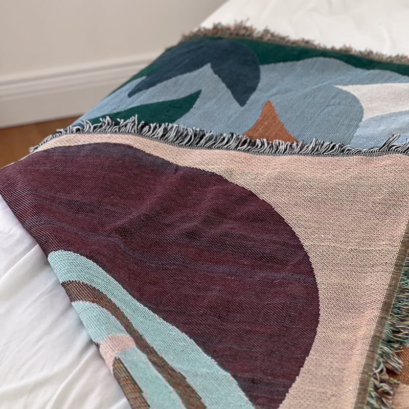 bedthrow-03004 calm forest ベッドスロー 130×180 | ART