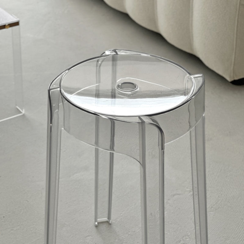 クリアスツール 2脚セット □スモークカラー / モノトーン □スツール