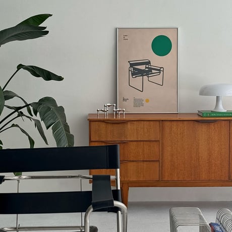 poster-03112　Wassily Chair シルバーフレーム アートポスター 70×50cm