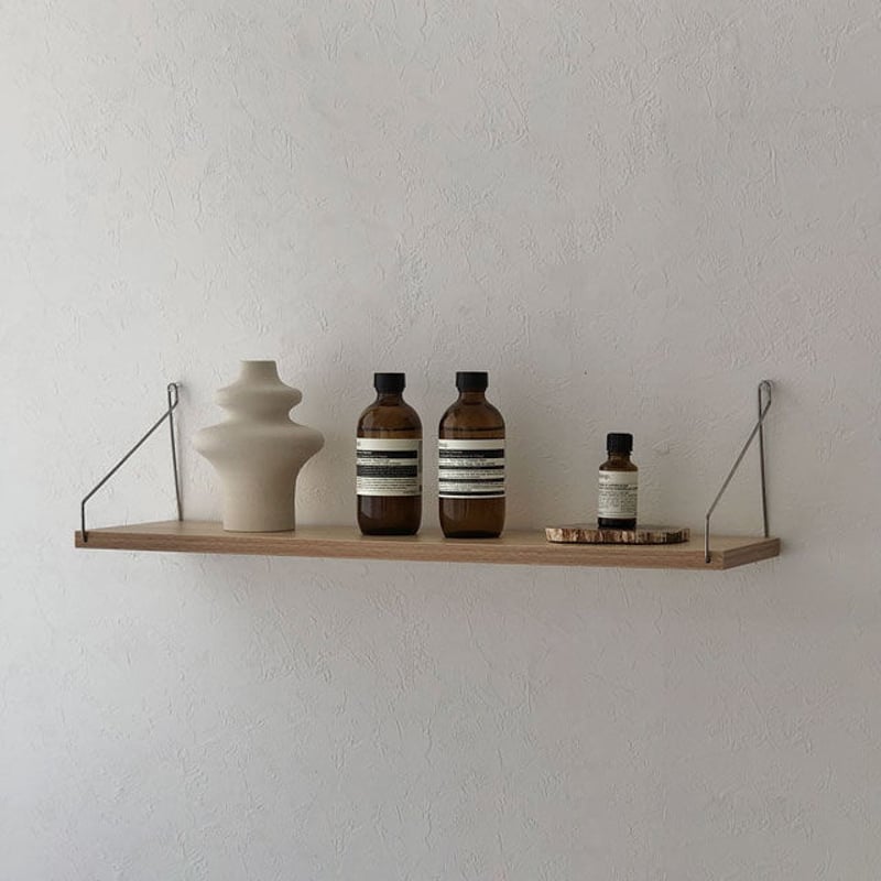 shelf-03025 hang silver ウッド ウォールシェルフ 60cm | ART