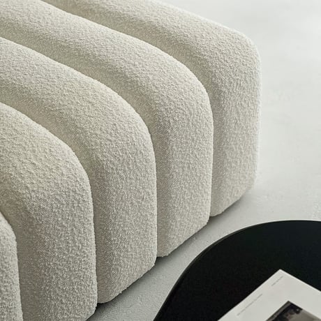 sofa-03003　受注販売　ブークレ モジュールソファ オフホワイト W75cm