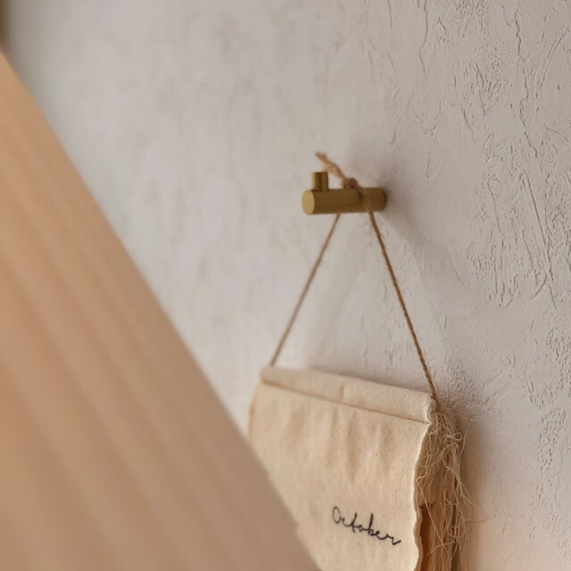 wallhook-03006 I字 真鍮 ブラス ウォールフック G 1cm×2cm×3.7c