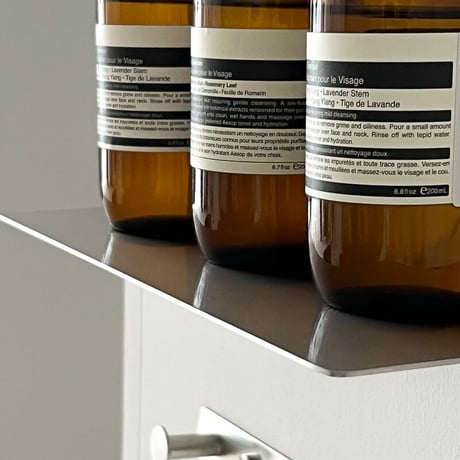shelf-03032　ステンレス ウォールシェルフ30cm / ウォールフック37cm