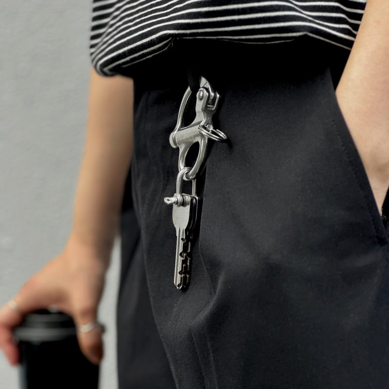 keyring-03003 ステンレス製 スナップシャックル × ストレート
