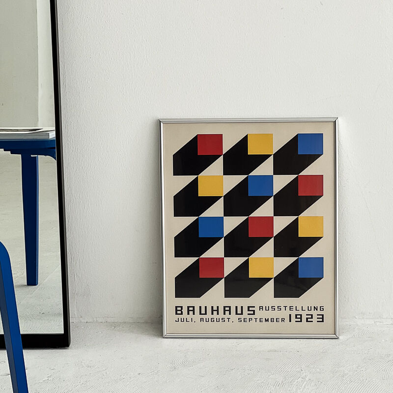 poster-03082 BAUHAUS 3color シルバーフレーム アートポスター |