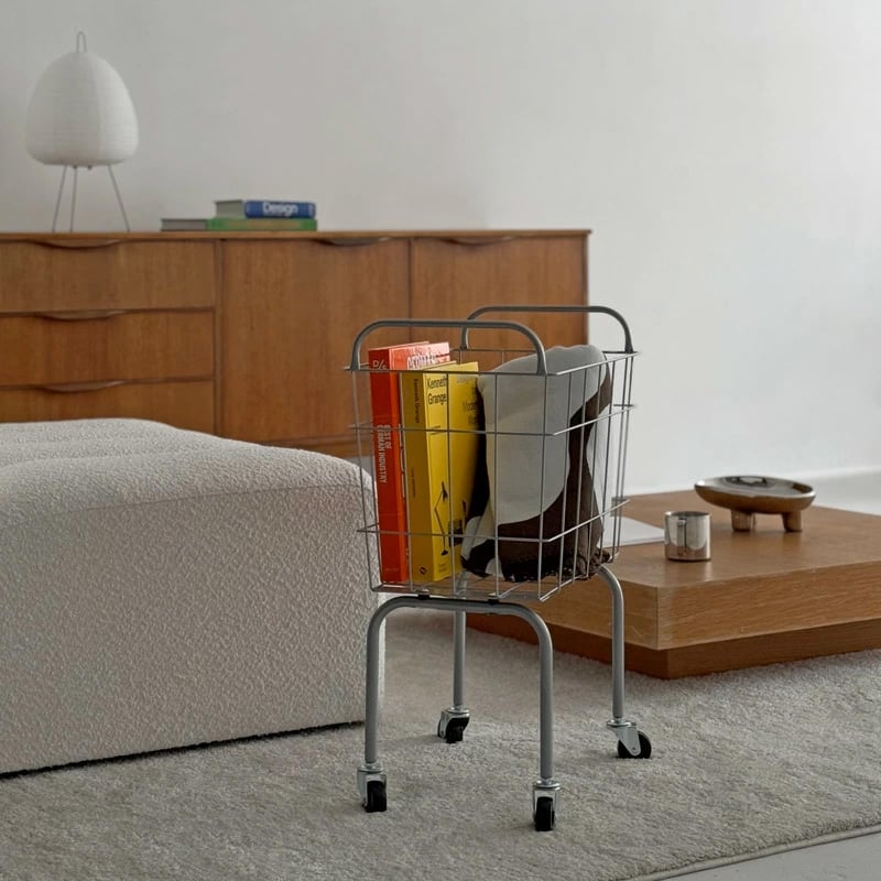 wagon-03025 キャスターレッグ ランドリーバスケットカート | ART OF BLACK