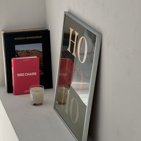 poster-03128　シルバーフレーム付き グラフィック Xmas クリスマスポスター 50×40cm