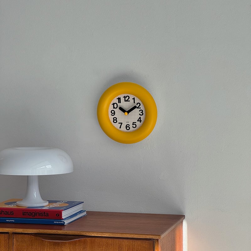 予約販売3月中旬～3月下旬頃発送予定 clock-03074 yellow ラウンド