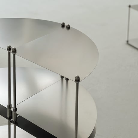 rack-03065　ステンレス コーナー 扇型 モジュールシェルフ
