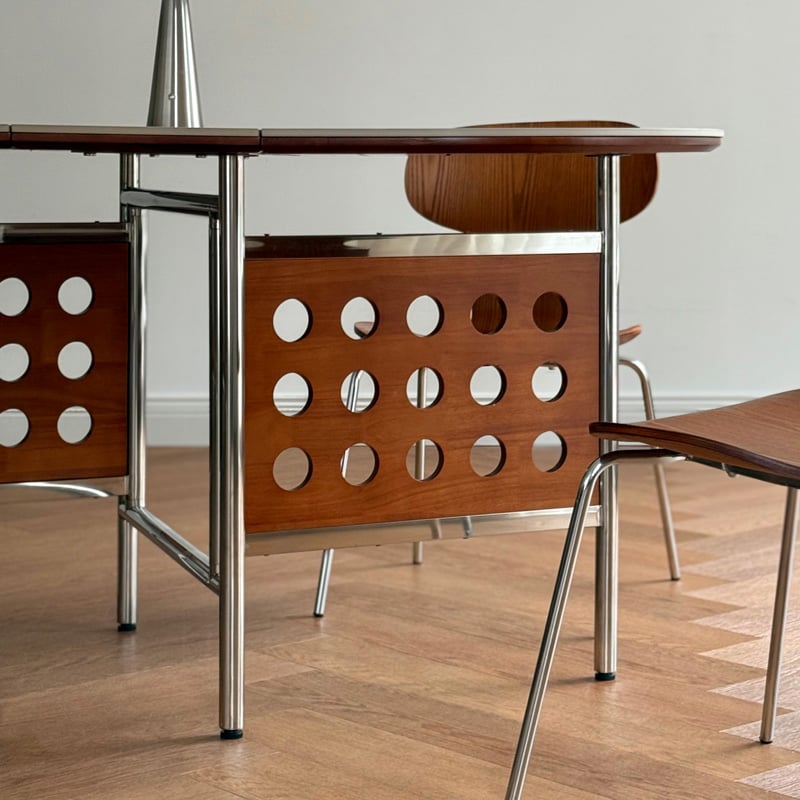 table-03212 受注販売 折り畳み オーバル天板 ホールレッグ ダイニング